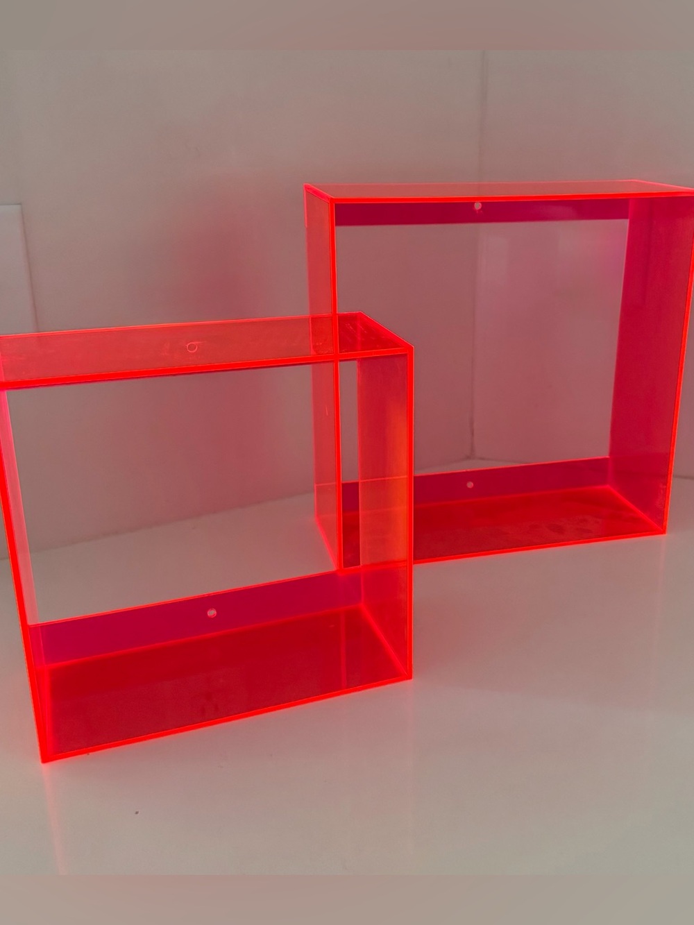 Fluorescent Orange set 2 of shelves
